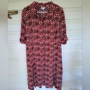 J Jill Dress Womens Button Front Dress Size 16